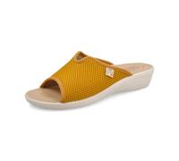 Fly Flot Atella, Ciabatte Donna in Rete Elastica Aperte, Sottopiede Imbottito in Pelle, Sandali, Giallo, 37 EU