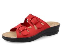 Fly Flot Barbariga, Ciabatte Donna in Microfibra, Traspiranti, con Doppia Fibbia Regolabile, Sottopiede in Pelle, Sandali, Rosso, 37 EU