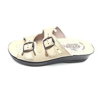 Fly Flot Barbariga, Ciabatte Donna in Microfibra, Traspiranti, con Doppia Fibbia Regolabile, Sottopiede in Pelle, Sandali, Rovere, 41 EU