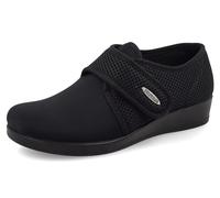 Fly Flot Bellona, Pantofole Donna in Microfibra Elasticizzata, con Strappo Regolabile, Sottopiede Antishock, Sandali, Nero, 35 EU