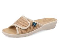 Fly Flot Bevilacqua, Ciabatte Donna in Rete Elastica, Aperte con Strappo Unico Regolabile, Sottopiede Imbottito in Pelle, Sandali, Beige, 40 EU