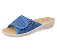 Fly Flot Bevilacqua, Ciabatte Donna in Rete Elastica, Aperte con Strappo Unico Regolabile, Sottopiede Imbottito in Pelle, Sandali, Avio, 38 EU