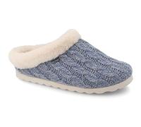 Fly Flot | Bio Style Woman Pantofole Donna Bordo in Ecopelliccia, Ciabatta con Tomaia in Pet Riciclato, Sottopiede in Panno Anti-shock, Made In Italy, Avio, 39