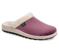 Fly Flot | Bio Style Woman, Pantofole Donna con Bordo in Ecopelliccia, Ciabatta con Tomaia in Velluto, Sottopiede in Microfibra Antishock, Lilla, 37