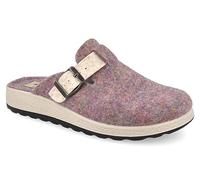 Fly Flot | Bio Style Woman, Pantofole Donna in Feltro con Fibbia Regolabile, Ciabatta con Tomaia in Pet Riciclato, Sottopiede in Microfibra Antishock, Lilla Scuro, 36