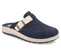 Fly Flot | Bio Style Woman, Pantofole Donna in Feltro con Fibbia Regolabile, Ciabatta con Tomaia in Pet Riciclato, Sottopiede in Microfibra Antishock, Blu, 39