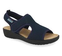 Fly Flot Bisceglie, Sandali Donna in Rete Elastica, con Strappo Regolabile, Sottopiede in Evopell, Ciabatta, Blu, 35 EU