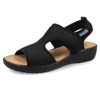 Fly Flot Bisceglie, Sandali Donna in Rete Elastica, con Strappo Regolabile, Sottopiede in Evopell, Ciabatta, Nero, 36 EU