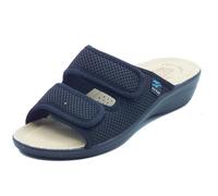 Fly Flot Borutta, Ciabatte Donna in Rete Elastica, con Doppio Strappo Regolabile, Sottopiede Imbottito in Pelle, Nero, 38, Sandali EU