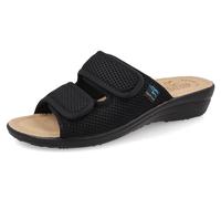 Fly Flot Borutta, Ciabatte Donna in Rete Elastica, con Doppio Strappo Regolabile, Sottopiede Imbottito in Pelle, Nero, 39, Sandali EU