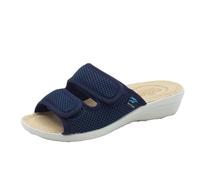 Fly Flot Borutta, Ciabatte Donna in Rete Elastica, con Doppio Strappo Regolabile, Sottopiede Imbottito in Pelle, Blu, 40, Sandali EU