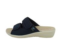 Fly Flot Borutta, Ciabatte Donna in Rete Elastica, con Doppio Strappo Regolabile, Sottopiede Imbottito in Pelle, Blu, 35, Sandali EU