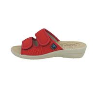 Fly Flot Borutta, Ciabatte Donna in Rete Elastica, con Doppio Strappo Regolabile, Sottopiede Imbottito in Pelle, Rosso, 38, Sandali EU