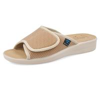 Fly Flot Cabiate, Ciabatte Donna in Rete Elastica, con Strappo Regolabile e Aperte in Punta, Sottopiede in Pelle, Beige, 40