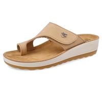 Fly Flot Catania, Ciabatte Infradito Donna in Tessuto, con Strappo Regolabile, Sottopiede in Pelle, Sandali, Beige, 37 EU