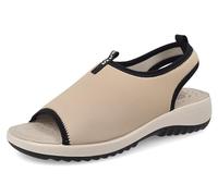 Fly Flot Cercepiccola, Sandali in Rete Elastica monocolore, con Sottopiede in Microfibra, Beige, 38