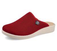 Fly Flot Ciabatta Donna Chiusa in Rete Elastica, Sottopiede Imbottito Antishock in Pelle