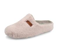 Fly Flot Ciabatta Donna con Tomaia Panno Ecopelliccia, Sottopiede Estraibile, Suola in Poliuretano Piumatec 3,5cm, Rosaantico, 37 EU