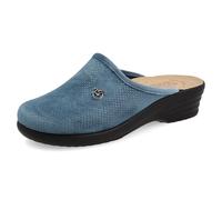 Fly Flot Ciabatta Donna in Morbida Microfibra, Sottopiede Imbottito Anti-Shock in Pelle, Suola in Poliuretano Piumatec 4,5cm, Avio, 39 EU