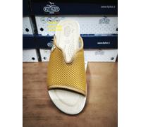 Fly Flot Atella, Ciabatte Donna in Rete Elastica Aperte, Sottopiede Imbottito in Pelle, Sandali, Giallo, 38 EU