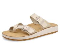 Fly Flot Ciabatta Donna, Tripla Fascia Fibbie Regolabili, Sottopiede in Pelle, 37 EU