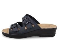 Fly Flot Barbariga, Ciabatte Donna in Microfibra, Traspiranti, con Doppia Fibbia Regolabile, Sottopiede in Pelle, Sandali, Blu, 37 EU