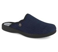 Fly Flot | Classic Man, Pantofole Uomo a Coste, Ciabatta con Tomaia in Velluto, Sottopiede in Microfibra, Blu, 41