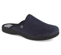 Fly Flot | Classic Man, Pantofole Uomo a Coste, Ciabatta con Tomaia in Velluto, Sottopiede in Microfibra, Avio, 44