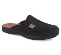 Fly Flot | Classic Man, Pantofole Uomo con Stemma, Ciabatta con Tomaia in Microfibra, Sottopiede imbottito in Pelle Antishock, Nero, 43