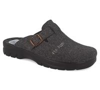 Fly Flot | Classic Man, Pantofole Uomo in Feltro con Fibbia Regolabile, Ciabatta con Tomaia in Pet Riciclato, Sottopiede in Panno, Antracite, 47