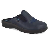 Fly Flot | Classic Woman, Pantofole Donna con Elastico e Ricami, Ciabatte con Tomaia Stretch Adattiva in Microfibra Elasticizzata, Sottopiede in Microfibra Antishock, Blu, 40