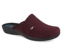 Fly Flot | Classic Woman, Pantofole Donna con Logo, Ciabatta con Tomaia in Velluto, Sottopiede in Microfibra, Prugna, 39