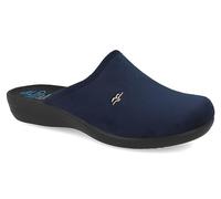 Fly Flot | Classic Woman, Pantofole Donna con Logo, Ciabatta con Tomaia in Velluto, Sottopiede in Microfibra, Blu, 37
