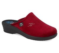 Fly Flot | Classic Woman, Pantofole Donna con Logo Strass, Ciabatta con Tomaia in Velluto, Sottopiede in Microfibra, Bordeaux, 37