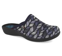 Fly Flot | Classic Woman, Pantofole Donna con Piume, Ciabatta con Tomaia Stretch Adattiva in Microfibra Elasticizzata, Sottopiede in Microfibra, Blu, 36