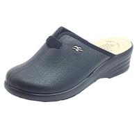Fly Flot | Classic Woman, Pantofole Donna con Strass, Ciabatta con Tomaia in Morbida Microfibra, Sottopiede imbottito in Pelle Antishock, Nero, 38