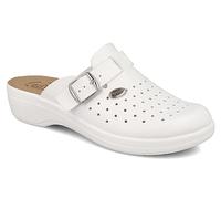 Fly Flot | Color Professional, Pantofole Donna con Cinturino Regolabile, Ciabatta con Tomaia e Sottopiede in Evopell, Bianco, 38