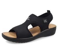 Fly Flot Costabissara, Sandali Donna Stretch in Microfibra Elasticizzata, Sottopiede in Evopell, Nero, 40