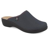Fly Flot | Fresh Woman, Pantofole Donna Traspiranti, Ciabatta con Tomaia in Rete Elastica, Sottopiede imbottito in Pelle Antishock, Nero, 36