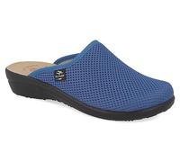 Fly Flot | Fresh Woman, Pantofole Donna Traspiranti, Ciabatta con Tomaia in Rete Elastica, Sottopiede imbottito in Pelle Antishock, Avio, 39