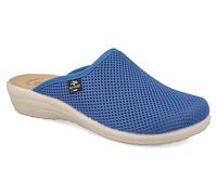 Fly Flot | Fresh Woman, Pantofole Donna Traspiranti, Ciabatta con Tomaia in Rete Elastica, Sottopiede imbottito in Pelle Antishock, Avio, 38