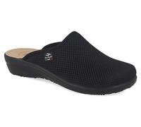 Fly Flot | Fresh Woman, Pantofole Donna Traspiranti, Ciabatta con Tomaia in Rete Elastica, Sottopiede imbottito in Pelle Antishock, Nero, 38