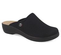 Fly Flot | Fresh Woman, Pantofole Donna Traspiranti, Ciabatta con Tomaia in Rete Elastica, Sottopiede imbottito in Pelle Antishock, Nero, 37