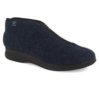 Fly Flot | Full Slipper Man, Pantofole Uomo con Cerniera, Sottopiede e Tomaia in Vera Lana, Blu, 42
