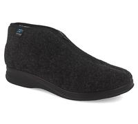 Fly Flot | Full Slipper Man, Pantofole Uomo con Cerniera, Sottopiede e Tomaia in Vera Lana, Nero, 43