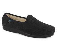 Fly Flot | Full Slipper Man, Pantofole Uomo con Elastico Regolabile, Ciabatta con Tomaia e Sottopiede in Vera Lana, Nero, 39