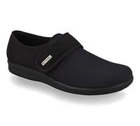 Fly Flot | Full Slipper Man, Pantofole Uomo con Strappo Regolabile, Ciabatta con Tomaia Stretch Adattiva in Microfibra Elasticizzata, Sottopiede in Microfibra, Nero, 44