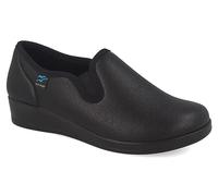 Fly Flot | Full Slipper Woman, Pantofole Donna Effetto Pelle, Ciabatta con Tomaia Stretch Adattiva in Microfibra Elasticizzata, Sottopiede in Microfibra Antishock, Nero, 38