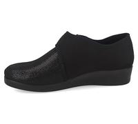 Fly Flot | Full Slipper Woman, Pantofole Donna Traforate con Strappo Regolabile, Ciabatta con Tomaia Stretch Adattiva in Microfibra Elasticizzata, Sottopiede in Microfibra Antshock, Nero, 40