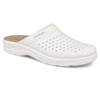 FLY FLOT 82094BC BIANCO CIABATTE SANITARIE UOMO TOMAIA PELLE FORATA SOTTOPIEDE P